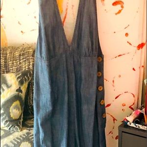 Free People Soft Denim Jumpsuit